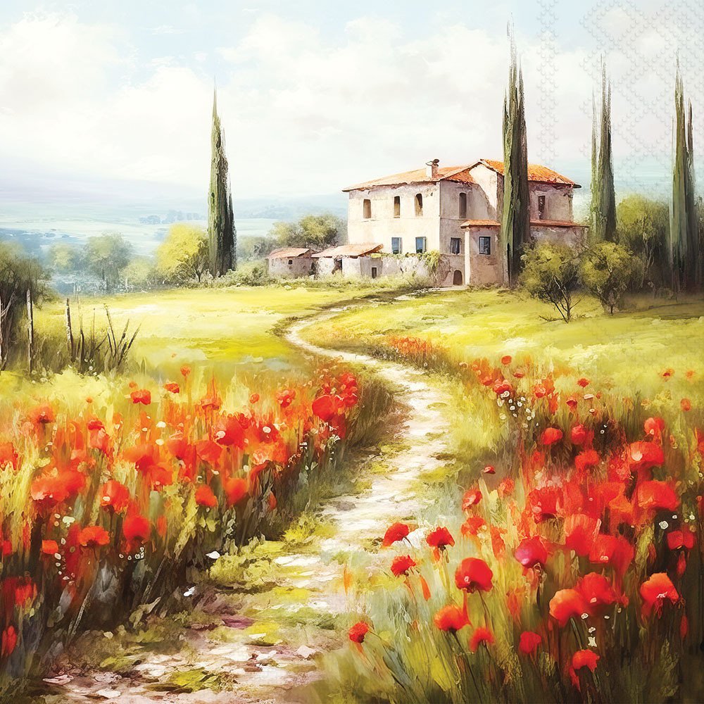 Șervețel – Tuscan House – 33×33 cm 1 Șervețel – Tuscan House – 33×33 cm