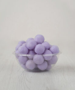 Set 5 bile lână fetru - LAVENDER