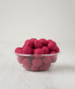 Set 5 bile lână fetru - RASPBERRY