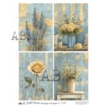 Hârtie de orez - Flowers in 4 Acts – A4
