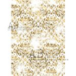 Hârtie de orez aurită – Gold Damask 2 – A4