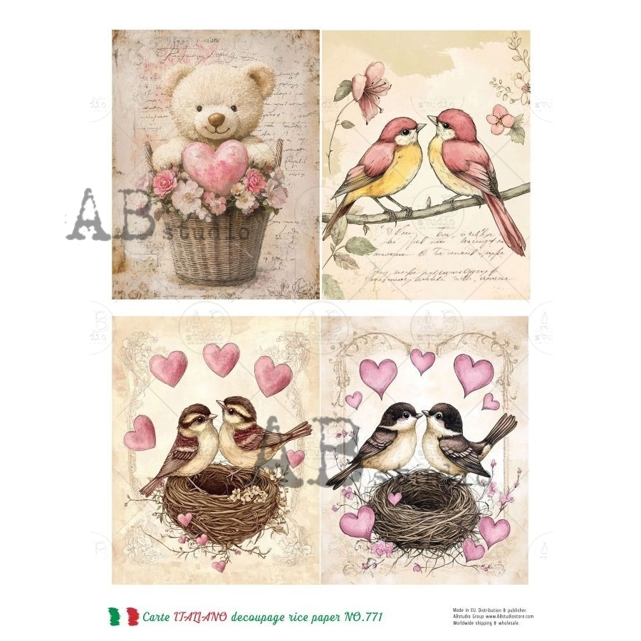 Hârtie de orez – Be my Valentine 3 - A4 1 Hârtie de orez – Be my Valentine 3 - A4