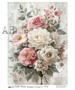 Hârtie de orez – Bouquet of Flowers 2 – A4