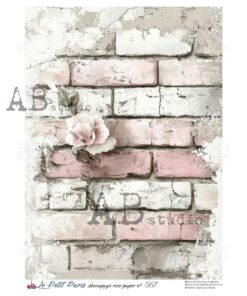 Hârtie de orez – Brick Wall – A4