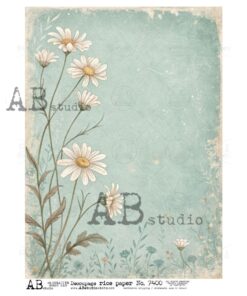 Hârtie de orez – Daisy Flowers – A4