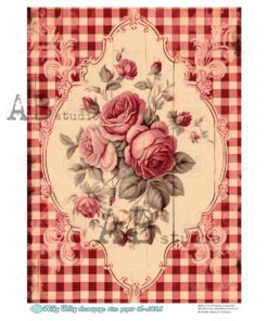 Hârtie de orez – Flowers Bouquet in Frame – A4