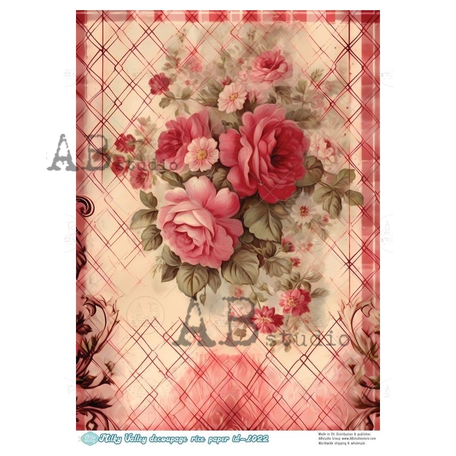 Hârtie de orez – Flowers Bouquet – A4 1 Hârtie de orez – Flowers Bouquet – A4