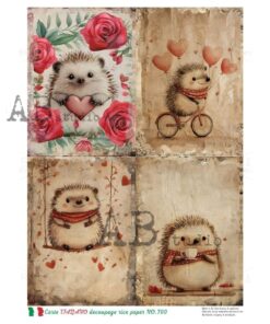 Hârtie de orez – Hedgehog Love - A4