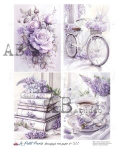 Hârtie de orez – Lavender Mood – A4