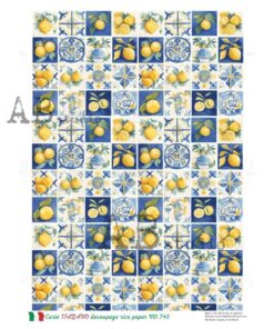 Hârtie de orez – Lemon Background 2 - A4