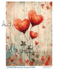 Hârtie de orez – Love is in the Air – A4