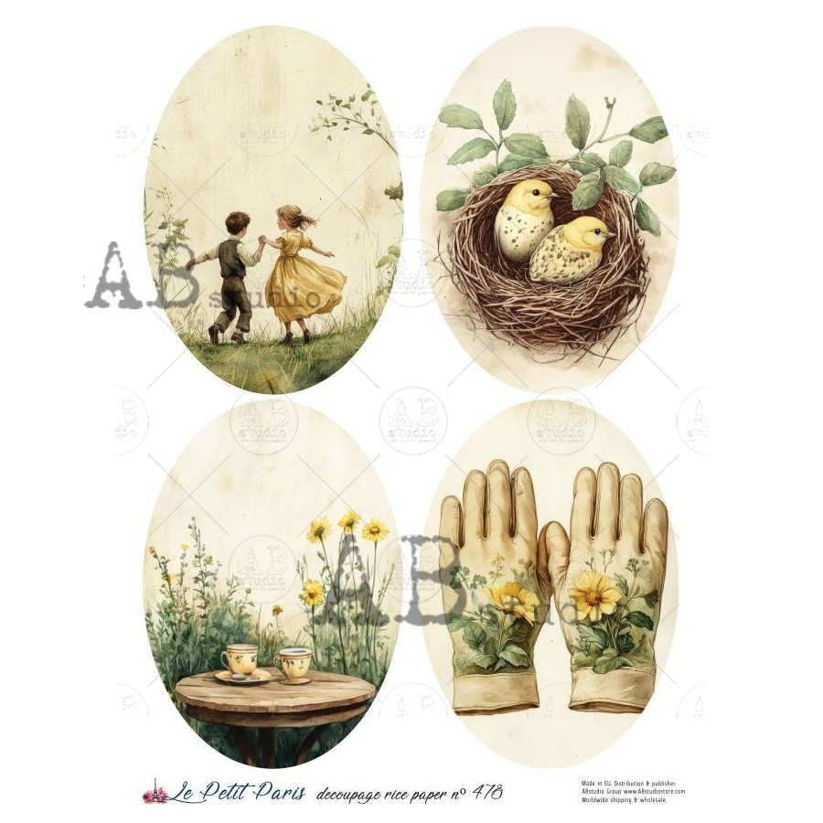 Hârtie de orez – Moments in Yellow – A4 1 Hârtie de orez – Moments in Yellow – A4