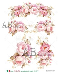 Hârtie de orez – Pink Blossom – A4