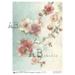 Hârtie de orez – Pink Flowers - A4