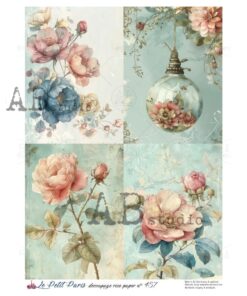 Hârtie de orez – Pink Roses – A4