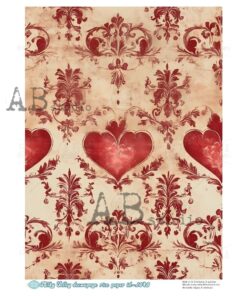Hârtie de orez – Red Wallpaper – A4