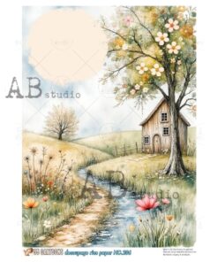 Hârtie de orez – Rustic Spring – A4