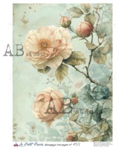 Hârtie de orez – Soft Roses – A4