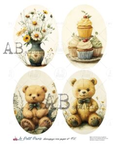 Hârtie de orez – Teddy Bear – A4