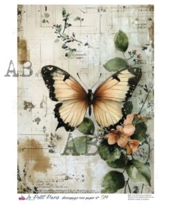 Hârtie de orez – The Butterfly – A4