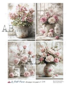 Hârtie de orez – The Flowers in the Jar – A4