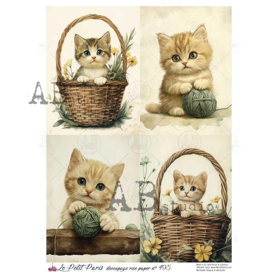 Hârtie de orez – The Kitten – A4 1 Hârtie de orez – The Kitten – A4