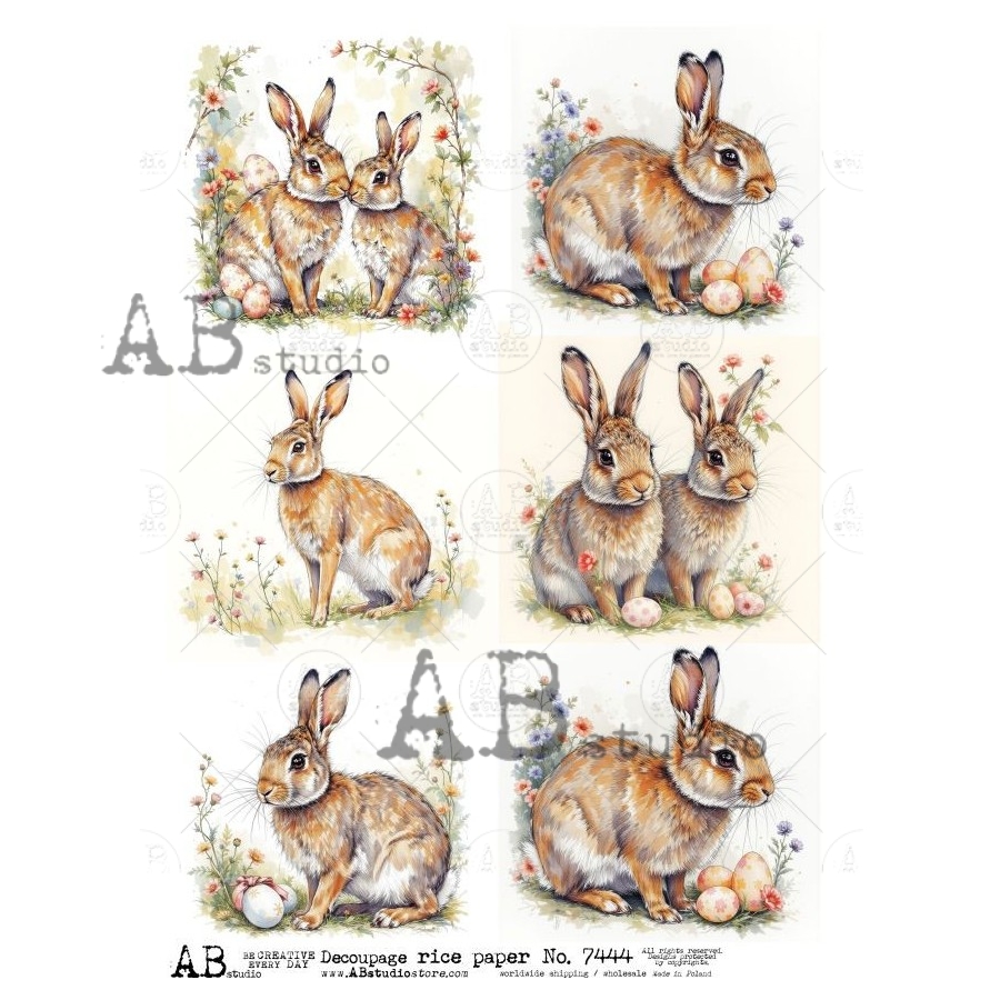 Hârtie de orez – The Rabbits – A4 1 Hârtie de orez – The Rabbits – A4