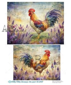 Hârtie de orez – The Rooster – A4