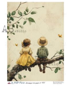 Hârtie de orez – Two Friends – A4