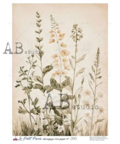 Hârtie de orez – Wild Plants 2 – A4