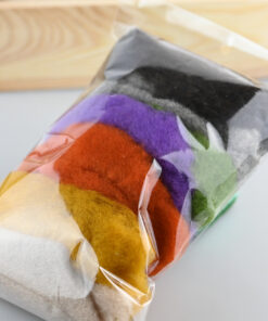 Mix lână cardată – „Rânduială de culori” – 7 culori – 50 g - haidihai