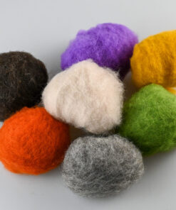 Mix lână cardată – „Rânduială de culori” – 7 culori – 50 g - haidihai