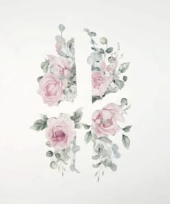 Decoupage flakes – Pink Flowers 2 – 4 buc