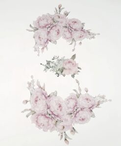 Decoupage flakes – Pink Peonies – 3 buc.