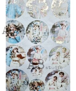 Hârtie de orez aurită – Christmas Scenes - 0021 – A4