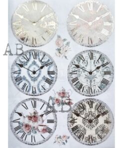 Hârtie de orez aurită – The Clocks – A4