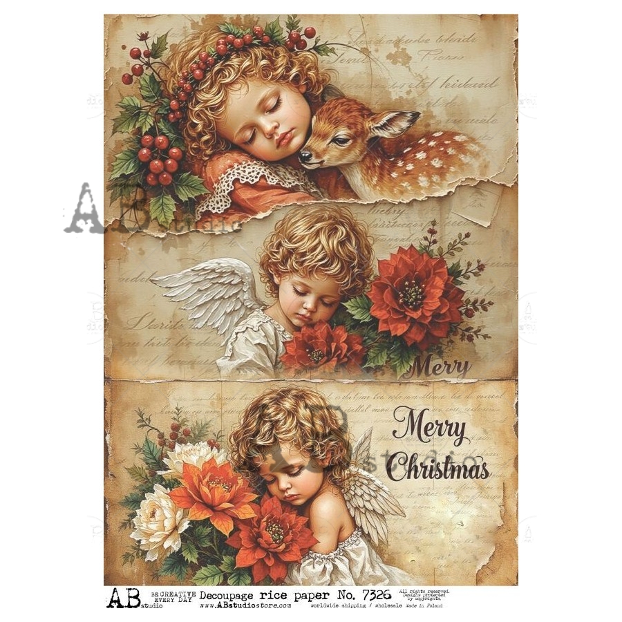 Hârtie de orez – Angel and Bambi 2 – A4 1 Hârtie de orez – Angel and Bambi 2 – A4