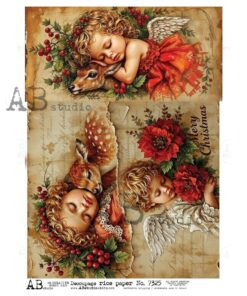 Hârtie de orez – Angel and Bambi – A4