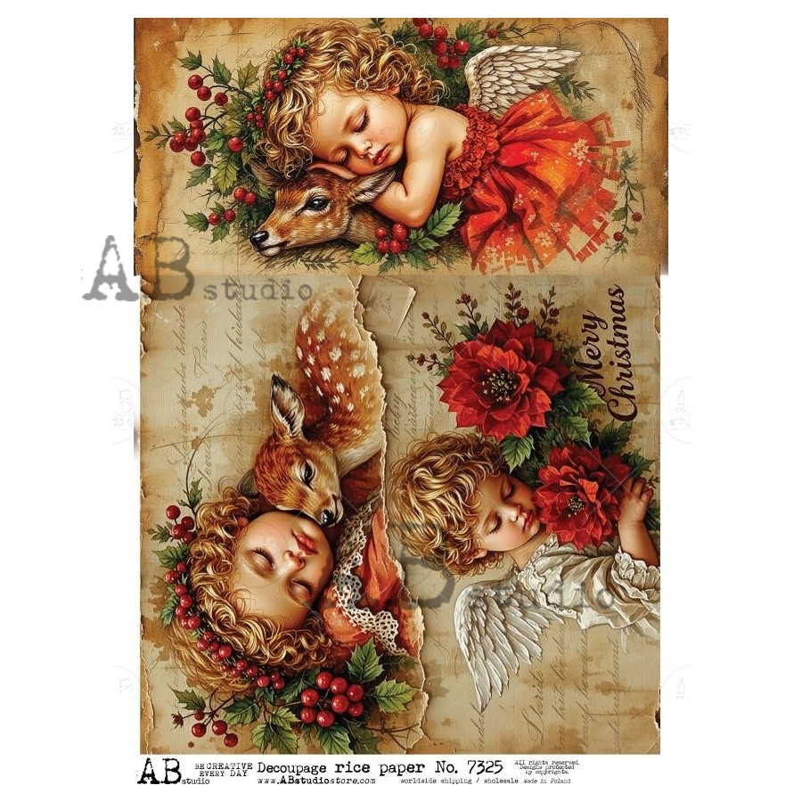 Hârtie de orez – Angel and Bambi – A4 1 Hârtie de orez – Angel and Bambi – A4