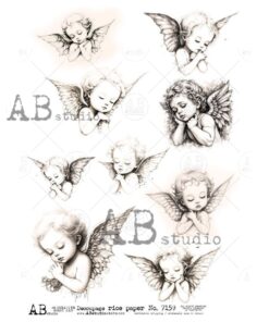 Hârtie de orez – Sleeping Angel – A4