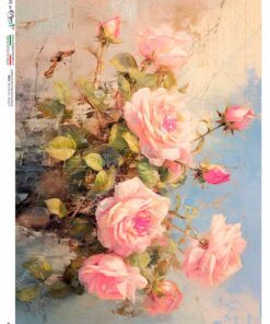 Hârtie de orez - Pink Roses - A4