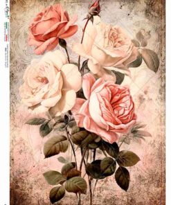Hârtie de orez – Vintage Roses - A5