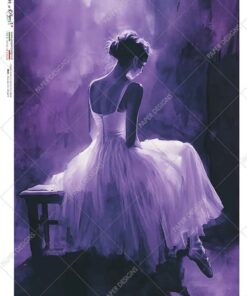 Hârtie de orez – Ballerina Lavanda – A5