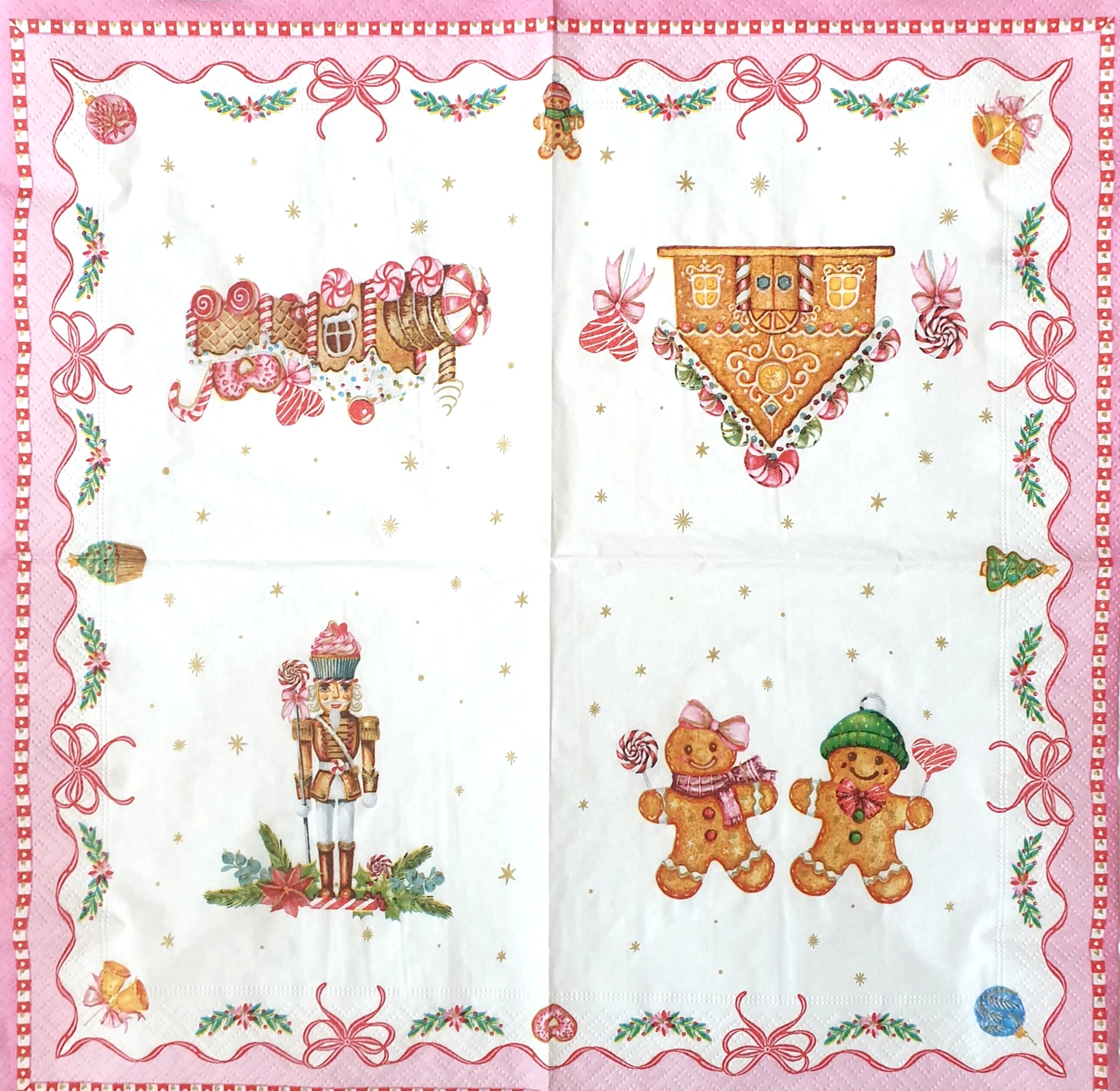 Șervețel - Sweet Christmas - 33x33 cm 2 Șervețel - Sweet Christmas - 33x33 cm - imagine 2