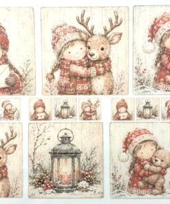 Hârtie de orez - Christmas Hugs - 32x45 cm