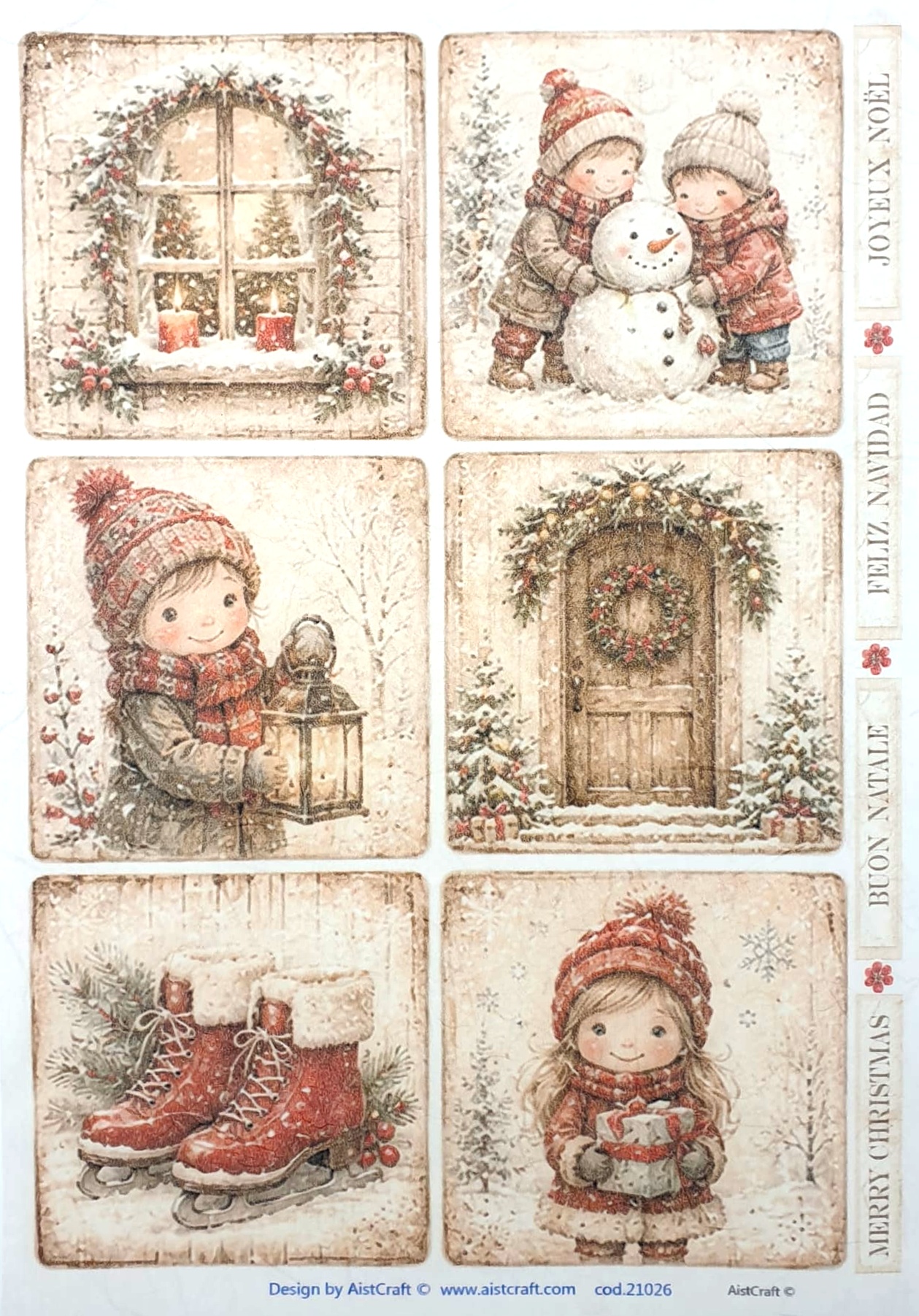 Hârtie de orez - Christmas Mood - A4 1 Hârtie de orez - Christmas Mood - A4
