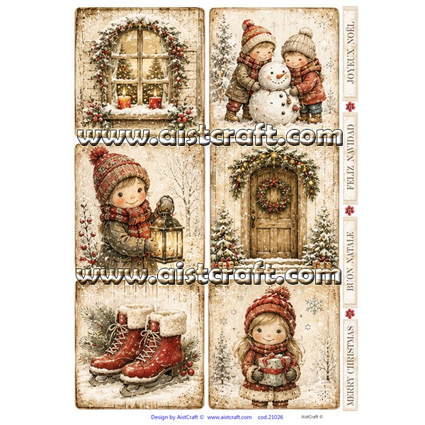 Hârtie de orez - Christmas Mood - A4 2 Hârtie de orez - Christmas Mood - A4 - imagine 2
