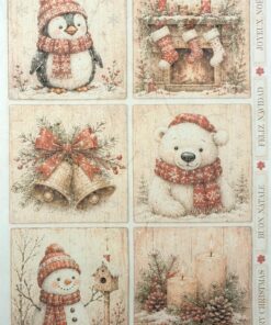 Haidihai - Lucrături și păstrături 5 Hârtie de orez - Christmas at the North Pole - A4