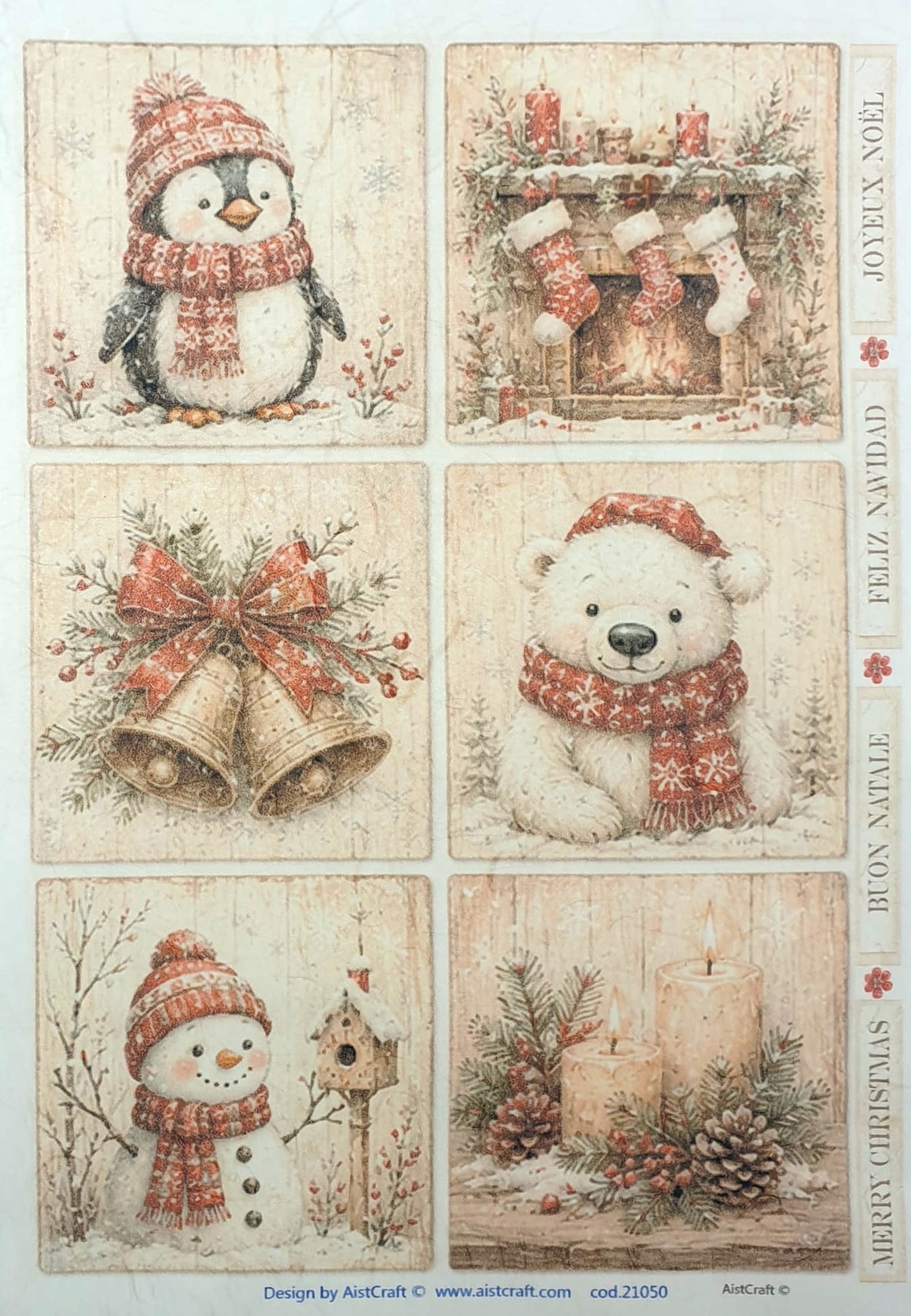 Hârtie de orez - Christmas at the North Pole - A4 1 Hârtie de orez - Christmas at the North Pole - A4