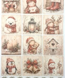 Haidihai - Lucrături și păstrături 11 Hârtie de orez - Christmas in Images 2 - A4